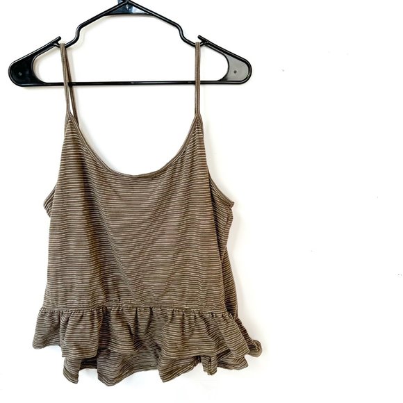 anthro morena peplum top olive green size large - Picture 6 of 6